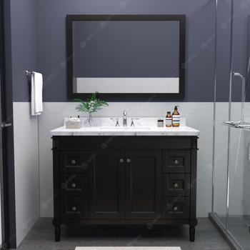 Virtu USA ES-40048-CMSQ-ES-NM Tiffany 48" Bath Vanity in Espresso with Cultured Marble Quartz Top and Sink