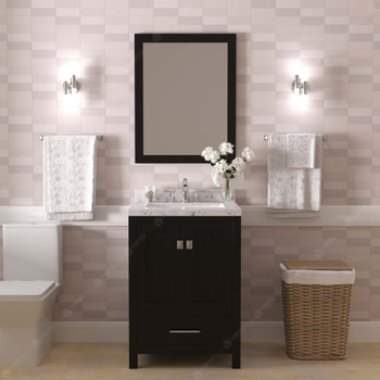 Virtu USA GS-50024-CMRO-ES-NM Caroline Avenue 24" Bath Vanity in Espresso with Cultured Marble Quartz Top