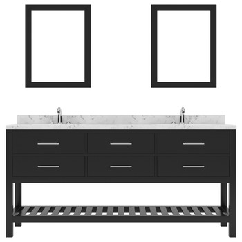 Virtu USA MD-2272-CMRO-ES Caroline Estate 72" Bath Vanity in Espresso with Cultured Marble Quartz Top