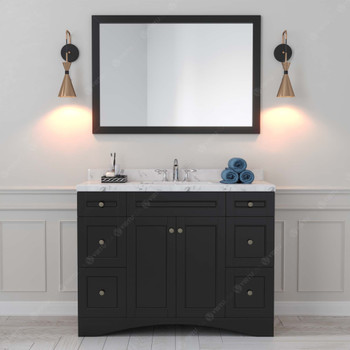 Virtu USA ES-32048-CMSQ-ES-NM Elise 48" Bath Vanity in Espresso with Cultured Marble Quartz Top and Sink