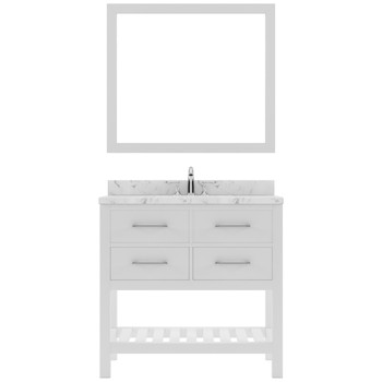 Virtu USA MS-2236-CMSQ-WH Caroline Estate 36" Bath Vanity in White with Cultured Marble Quartz Top