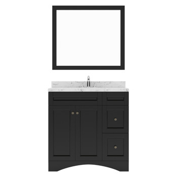 Virtu USA ES-32036-CMRO-ES Elise 36" Bath Vanity in Espresso with Cultured Marble Quartz Top and Sink