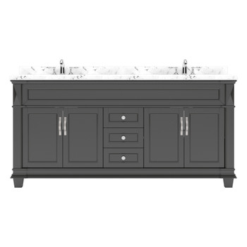 Virtu USA MD-2672-CMSQ-ES-NM Victoria 72" Bath Vanity in Espresso with Cultured Marble Quartz Top and Sinks