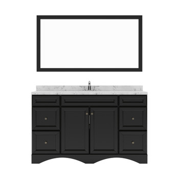 Virtu USA ES-25060-CMRO-ES Talisa 60" Bath Vanity in Espresso with Cultured Marble Quartz Top and Sink