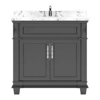 Virtu USA MS-2636-CMRO-ES-NM Victoria 36" Bath Vanity in Espresso with Cultured Marble Quartz Top and Sink