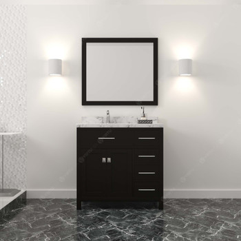 Virtu USA MS-2136R-CMSQ-ES-002 Caroline Parkway 36" Bath Vanity in Espresso with Cultured Marble Quartz Top