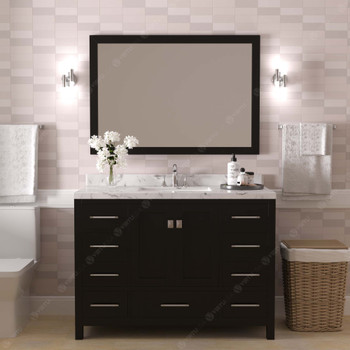 Virtu USA GS-50048-CMRO-ES-001 Caroline Avenue 48" Bath Vanity in Espresso with Cultured Marble Quartz Top