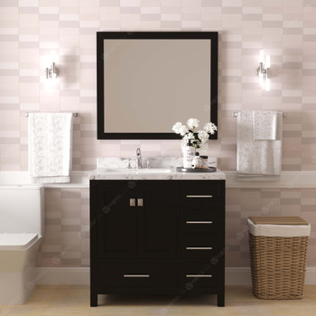 Virtu USA GS-50036-CMSQ-ES-001 Caroline Avenue 36" Bath Vanity in Espresso with Cultured Marble Quartz Top