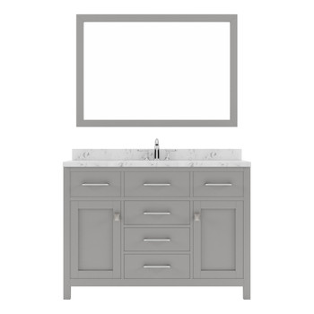 Virtu USA MS-2048-CMRO-CG Caroline 48" Bath Vanity in Cashmere Gray with Cultured Marble Quartz Top