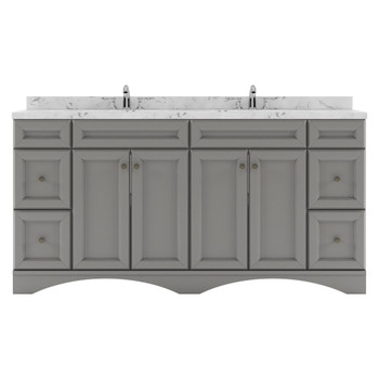 Virtu USA ED-25072-CMSQ-GR-NM Talisa 72" Double Bath Vanity in Gray with Cultured Marble Quartz Top and Sinks