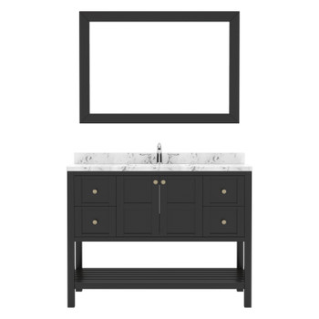 Virtu USA ES-30048-CMSQ-ES Winterfell 48" Bath Vanity in Espresso with Cultured Marble Quartz Top and Sink