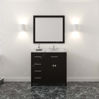 Virtu USA MS-2136L-CMSQ-ES-NM Caroline Parkway 36" Bath Vanity in Espresso with Cultured Marble Quartz Top