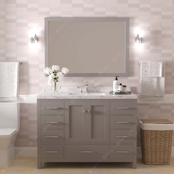 Virtu USA GS-50048-CMSQ-CG-001 Caroline Avenue 48" Bath Vanity in Cashmere Gray with Cultured Marble Quartz Top