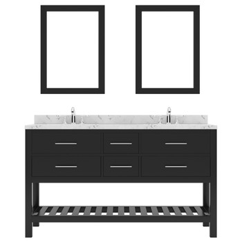 Virtu USA MD-2260-CMSQ-ES-001 Caroline Estate 60" Bath Vanity in Espresso with Cultured Marble Quartz Top