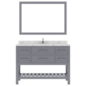 Virtu USA MS-2248-CMSQ-GR-001 Caroline Estate 48" Bath Vanity in Gray with Cultured Marble Quartz Top and Sink