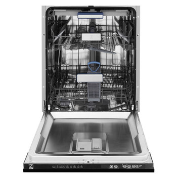 ZLINE 24" Tallac Series 3rd Rack Tall Tub Dishwasher in Black Stainless Steel with Stainless Steel Tub, 51dBa - DWV-BS-24