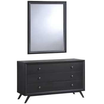 Modway Tracy Dresser and Mirror MOD-5310-BLK-SET Black