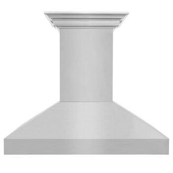 ZLINE 36" Ducted Vent Island Mount Range Hood in Stainless Steel with Built-in CrownSound Bluetooth Speakers 597iCRN-BT-36