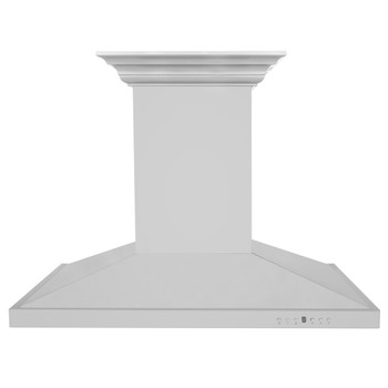 ZLINE 30" Ducted Vent Island Mount Range Hood in Stainless Steel with Built-in CrownSound Bluetooth Speakers GL2iCRN-BT-30