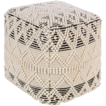 Surya Hygge HGPF-007 18"H x 18"W x 18"D Pouf