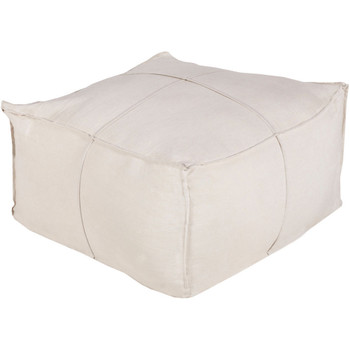 Surya Solid Linen SLPH-001 13"H x 24"W x 24"D Pouf