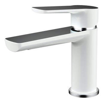Daweier Single-lever Lavatory Faucet, Chrome & White EB1360149CW