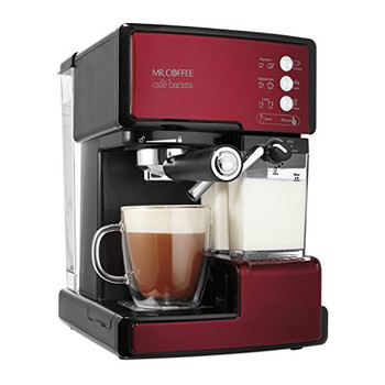 Mr. Coffee Cafe Barista Espresso and Cappuccino Maker, Red - BVMC-ECMP1106