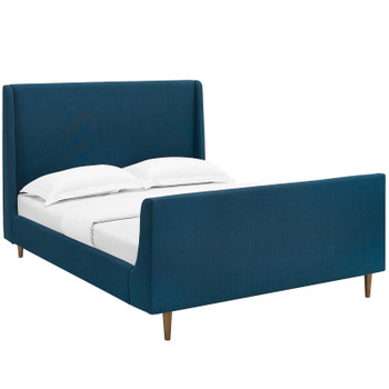 Modway Aubree Queen Upholstered Fabric Sleigh Platform Bed MOD-5824-AZU Azure