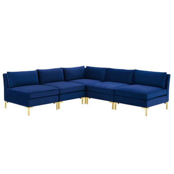 Modway EEI-4276 Ardent 5-Piece Performance Velvet Sectional Sofa