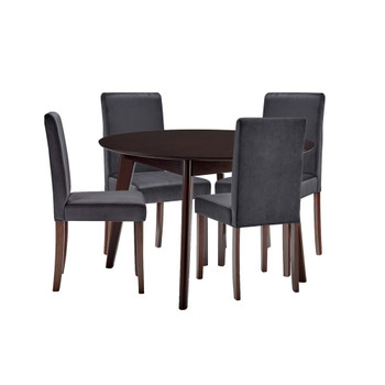 Modway EEI-4291-CAP Prosper 5 Piece Upholstered Velvet Dining Set