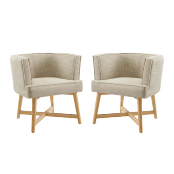 Modway EEI-4424 Anders Accent Chair Upholstered Fabric Set of 2