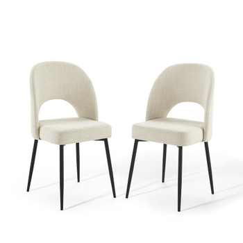 Modway EEI-4490-BLK Rouse Dining Side Chair Upholstered Fabric Set of 2