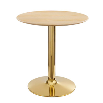 Modway EEI-4552-GLD-NAT Verne 28" Dining Table - Gold/Natural