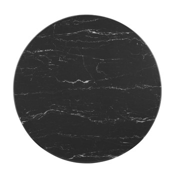 Modway EEI-4746-GLD-BLK Verne 28" Artificial Marble Dining Table - Gold/Black