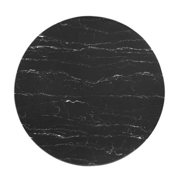 Modway EEI-4757-GLD-BLK Verne 40" Artificial Marble Dining Table - Gold/Black