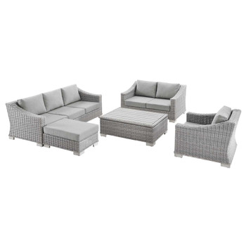 Modway EEI-5092 Conway 5-Piece Outdoor Patio Wicker Rattan Furniture Set
