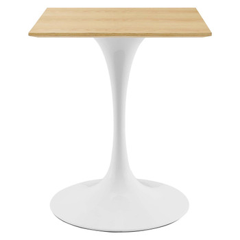 Modway EEI-5162-WHI-NAT Lippa 24" Square Dining Table - White/Natural