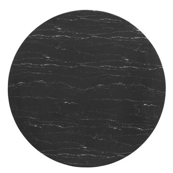 Modway EEI-5184-WHI-BLK Lippa 60" Artificial Marble Dining Table - White/Black