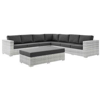 Modway EEI-5450-LGR Convene 6-Piece Outdoor Patio Sectional Set