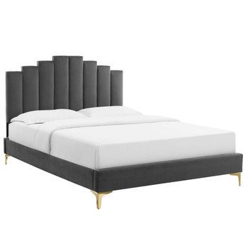 Modway MOD-6693 Elise Queen Performance Velvet Platform Bed