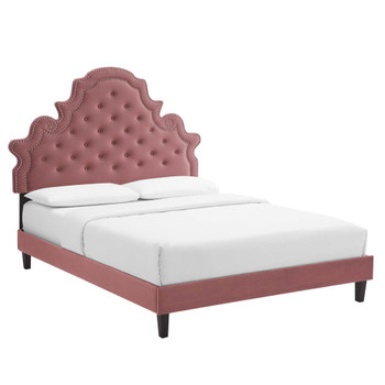 Modway MOD-6756 Gwyneth Tufted Performance Velvet Twin Platform Bed