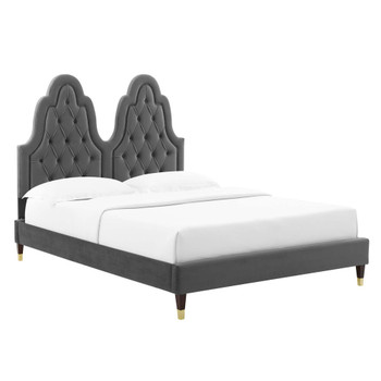 Modway MOD-6932 Alexandria Tufted Performance Velvet Twin Platform Bed