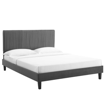 Modway MOD-7026 Peyton Performance Velvet King Platform Bed