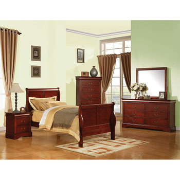 ACME 19530AT Louis Philippe Iii Cherry Twin Bed