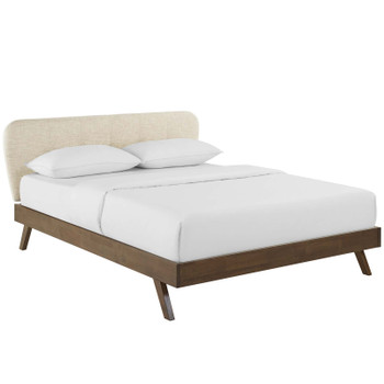 Modway Gianna Queen Upholstered Polyester Fabric Platform Bed MOD-6004-BEI Beige