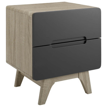 Modway Origin Wood Nightstand or End Table MOD-6073-NAT-GRY Natural Gray