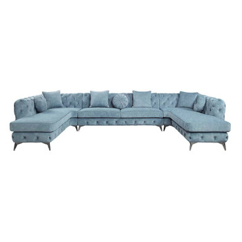 ACME LV01161 Atronia Sectional Sofa with 7 Pillows