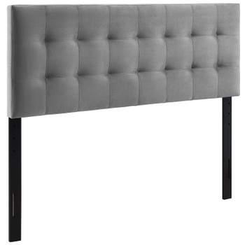 Modway Lily King Biscuit Tufted Performance Velvet Headboard Gray MOD-6121-GRY