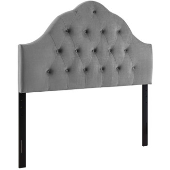 Modway Sovereign King Diamond Tufted Performance Velvet Headboard Gray MOD-6125-GRY