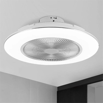 Homeroots White Stylish LED Ceiling Lamp And Fan 475193